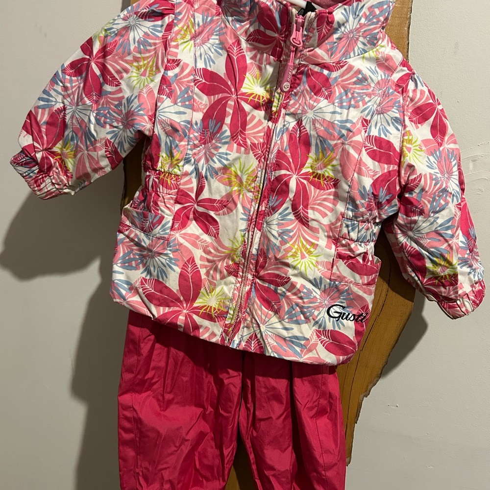 Gusty Kids Pink Floral Winter Suit